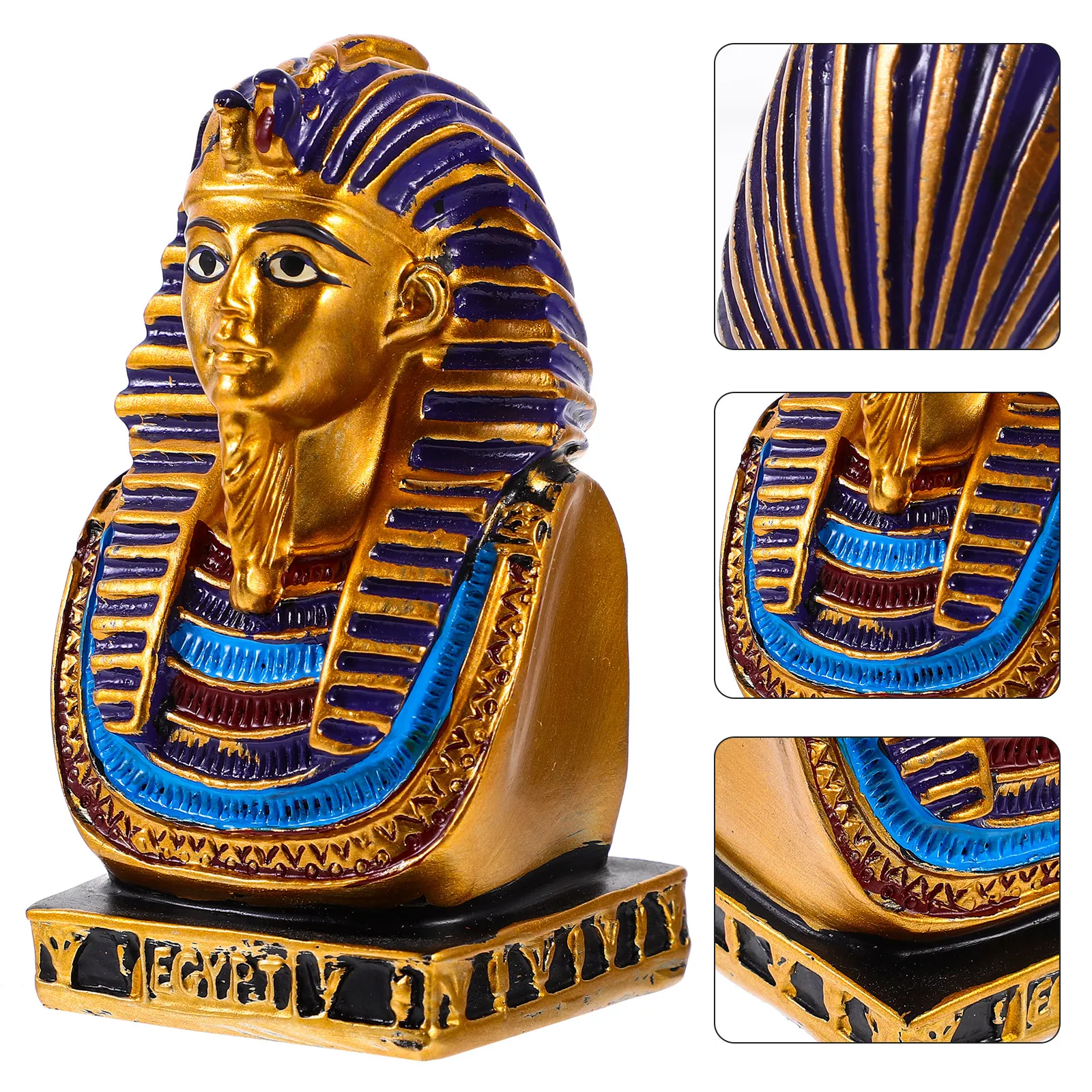 Egyptian Pharaoh Sculpture Resin Statue Artistic Home Office Decor Desktop Ornament Versatile Ancient Egyptian Decoration Piece