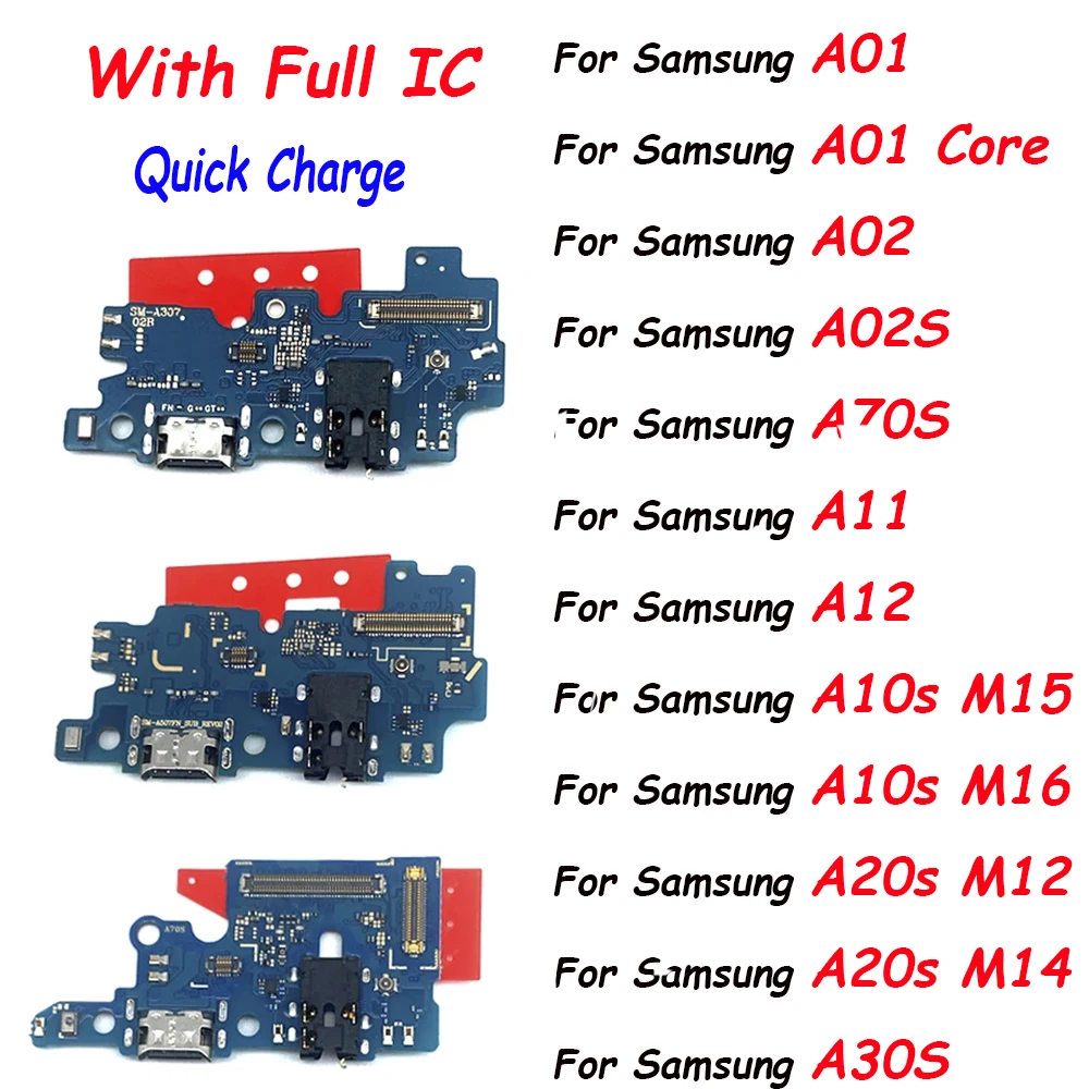 

10Pcs，USB Charging Port Charger Board Flex Cable For Samsung A02S A03S A12 A02 A12 A30S A50 Dock Plug Connector With Microphone