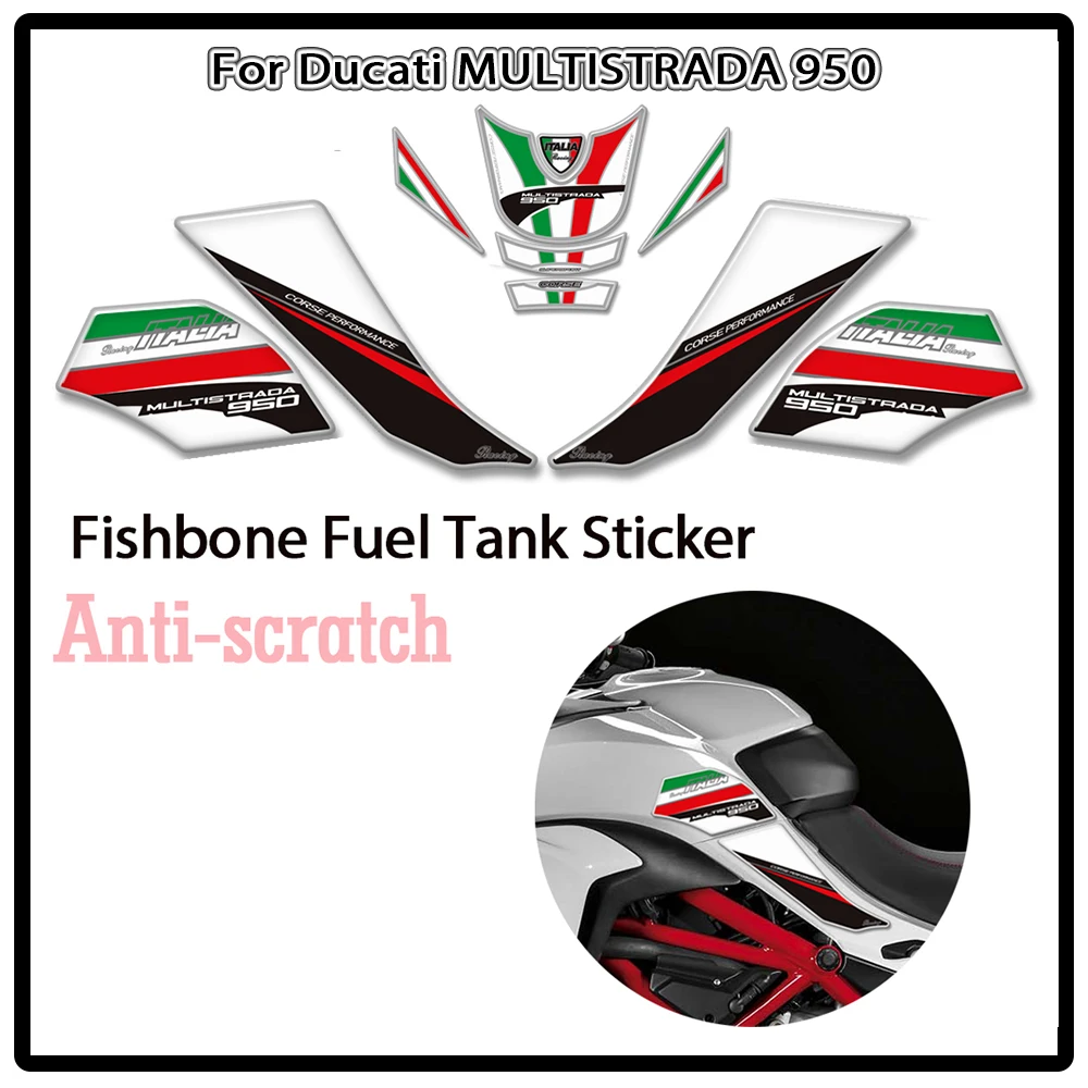 

Мотоцикл для Ducati MULTISTRADA 950 S 950S, накладка на бак, боковые ручки, комплект для газа, мазута, наколенники, наклейки, наклейки