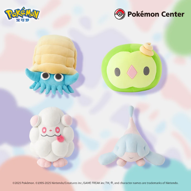 

Original PokéMon Soft Glutinous Series Plush Doll Swirlix Hatenna Trendy Doll Garage Kit Desktop Ornament Toy Girl Xmas Gift