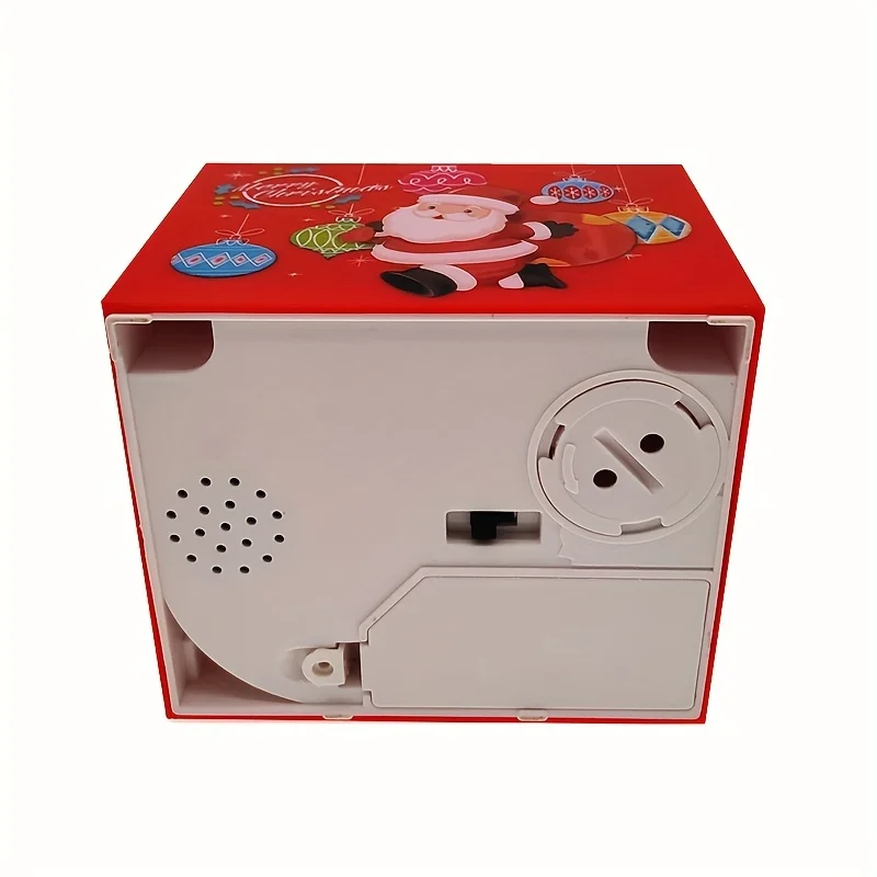 بنك أصبع لمجموعة المال بمساعدة سانتا كلوز، بنك خنزير كهربائي، بنك خنزير ممتع، متوافق مع بطاريتين 1.5 فولت #6