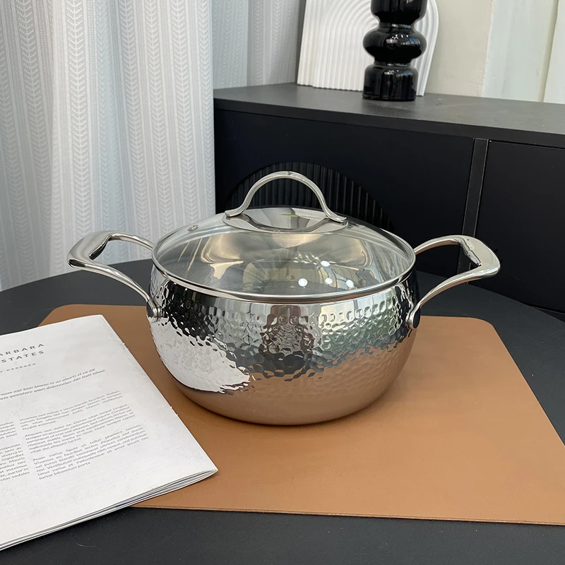 

Кастрюля для супа в форме яблока из нержавеющей стали, домашняя кастрюля для тушения, кипячения лапши, посуда для приготовления супа, многофункциональная кухонная утварь