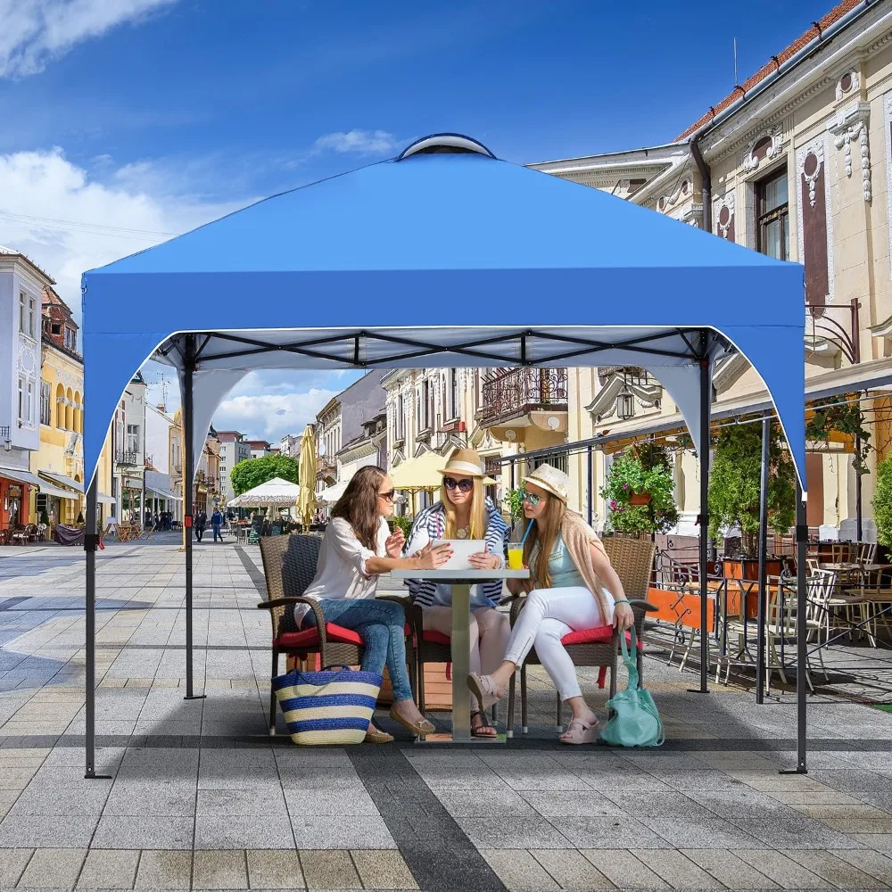 

10x10 FT Pop Up Canopy, Instant Outdoor Canopy Tent with Carrying Bag, 3 Adjustable Heights - UV protection Portable Canopy