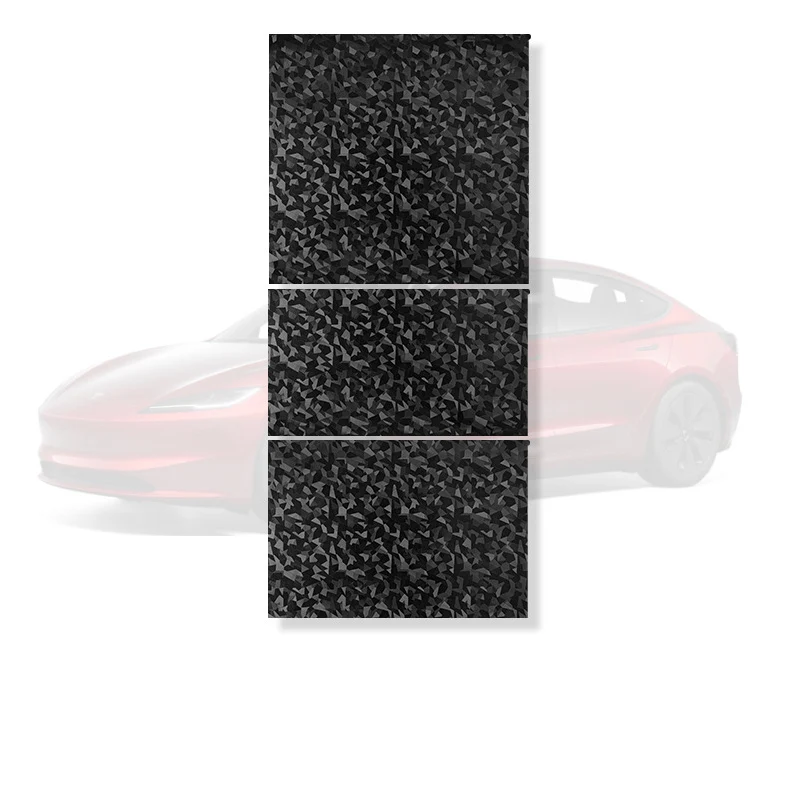 For Tesla Model 3+ Highland 2024 Center Console Panel Sticker Suede Film Carbon Central Control Cover Car Interior Accessories