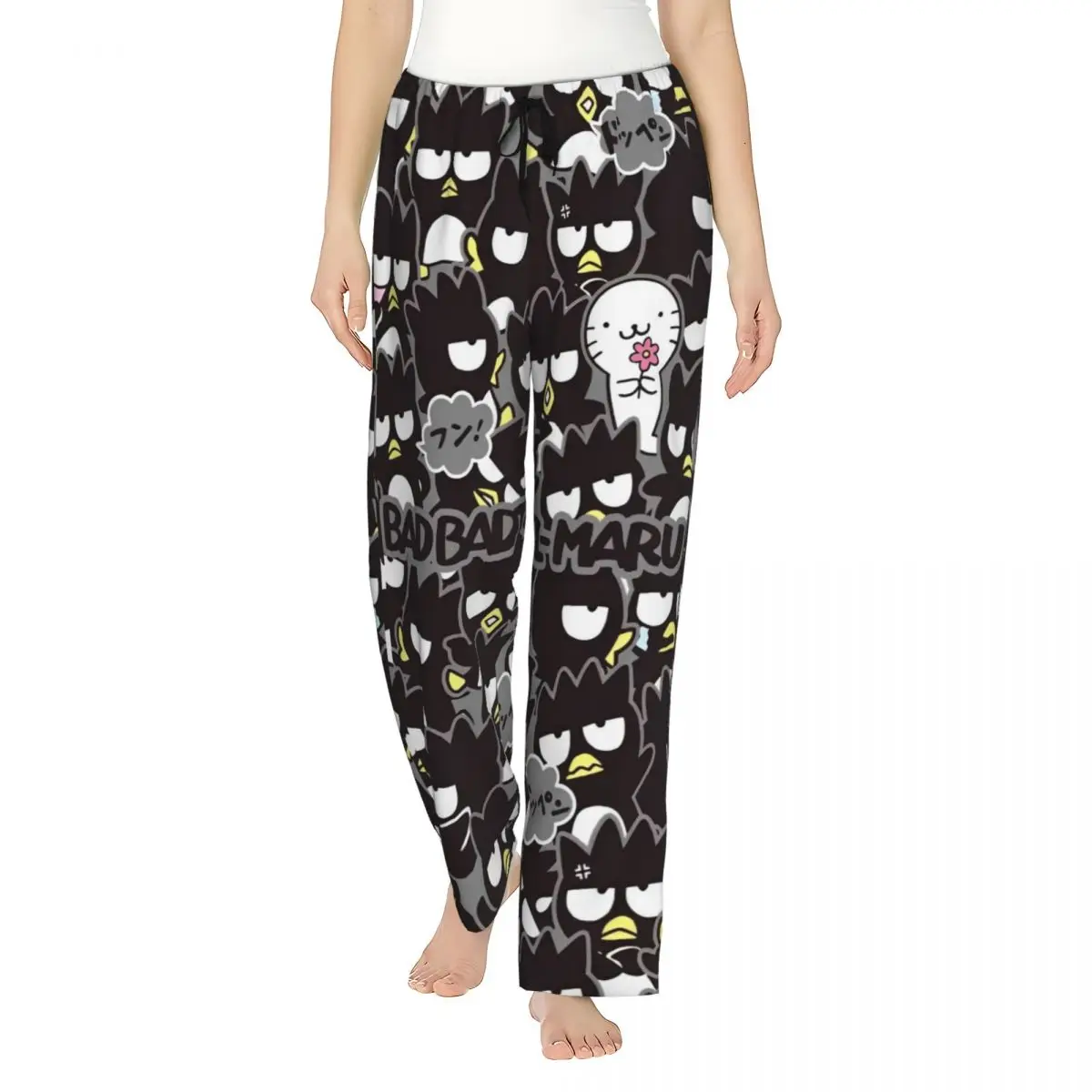 Sanrio Badtz Maru Womens Sleep Bottoms Pants Stretch Comfy Pajama Lounge Pants