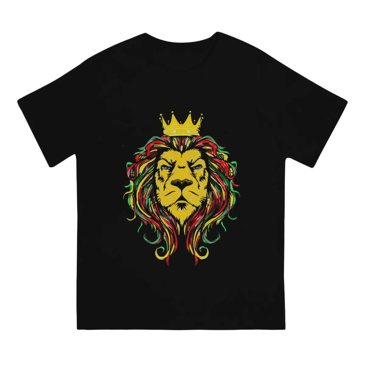 Jamaica Lion Newest TShirt for Men Reggae Rasta Round Collar Polyester T Shirt Personalize Gift Clothes OutdoorWear