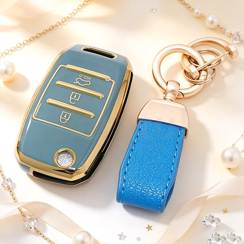 3 Buttons TPU Car Key Case Cover Shell for KIA K2 Ceed Cerato Soul K4 Picanto Optima K3 K5 Sorento Sportage Rio 3 Forte Stinger