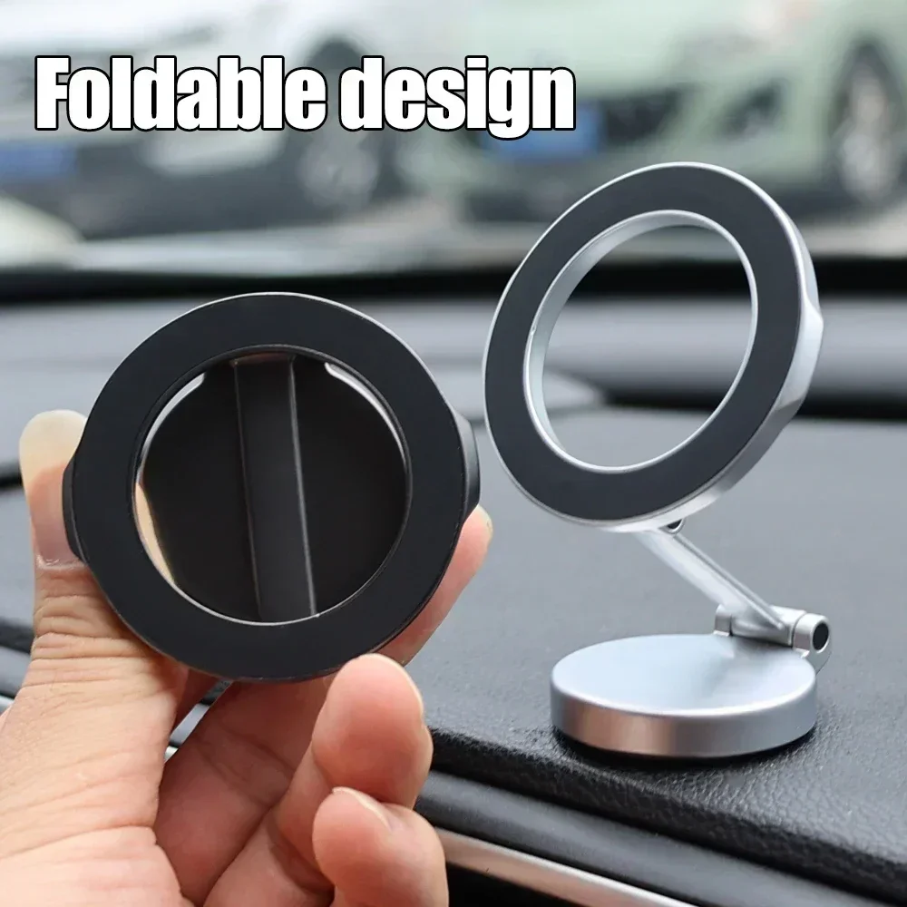Strong Magnetic Cell Phone Holder Car 360° Swivel Adjustable Back Sticker Holder Magsafe for IPhone 16 Samsung Xiaomi Universal