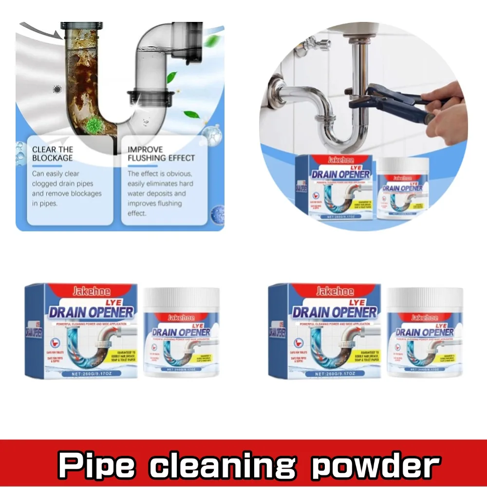 

260 г мощный очиститель для слива раковины, высокоэффективное средство для удаления засоров, кухонная канализация, инструменты для очистки канала, порошка