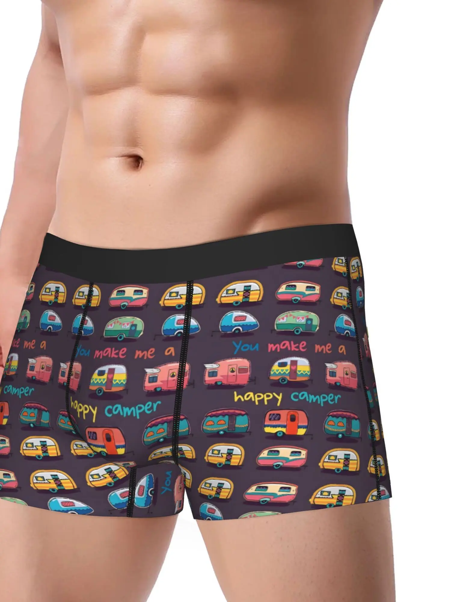 Happy Camper Men Underwear Printed Boxer Briefs