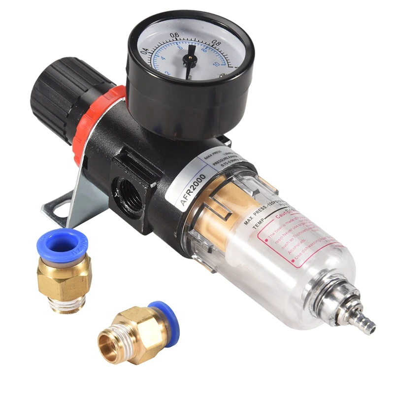 เครื่องแยกน้ํากรองอากาศความดัน 1/4 นิ้ว AFR2000 เครื่องแยกน้ํา Air เครื่องมือคอมเพรสเซอร์กรอง 10 มม.