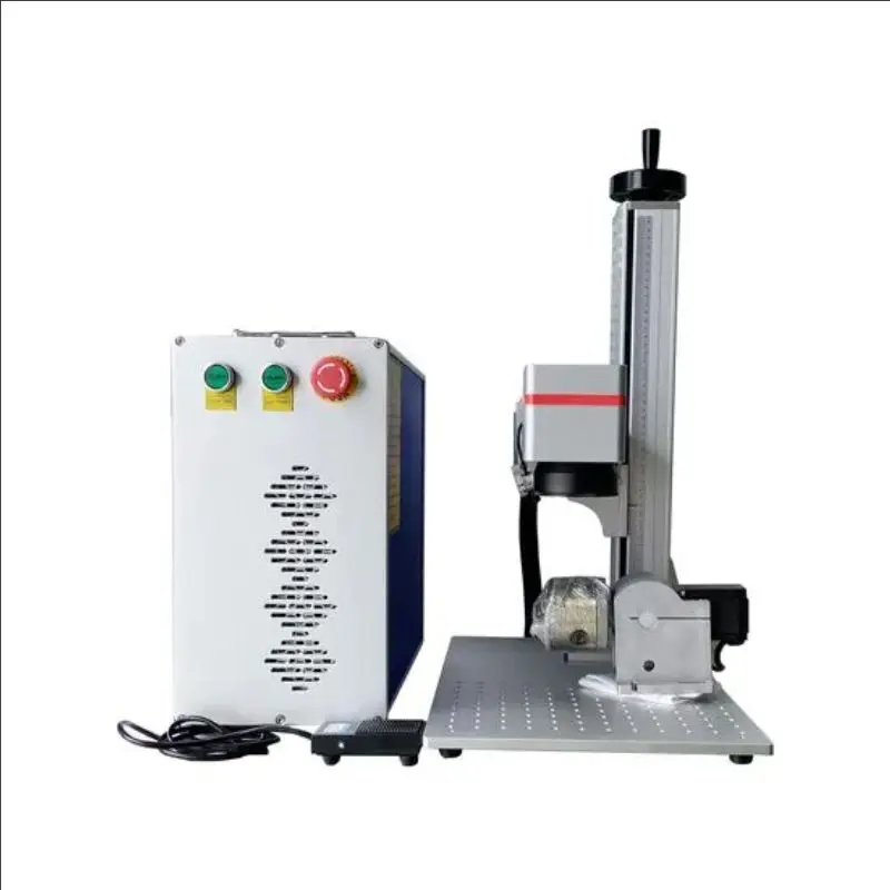 New Raycus 30W-100W CNC 3D Fiber Engraving Machine EZCAD Control Jewelry Logo Marking Metal DXF/BMP/AI/DST/LAS AIR COOLING