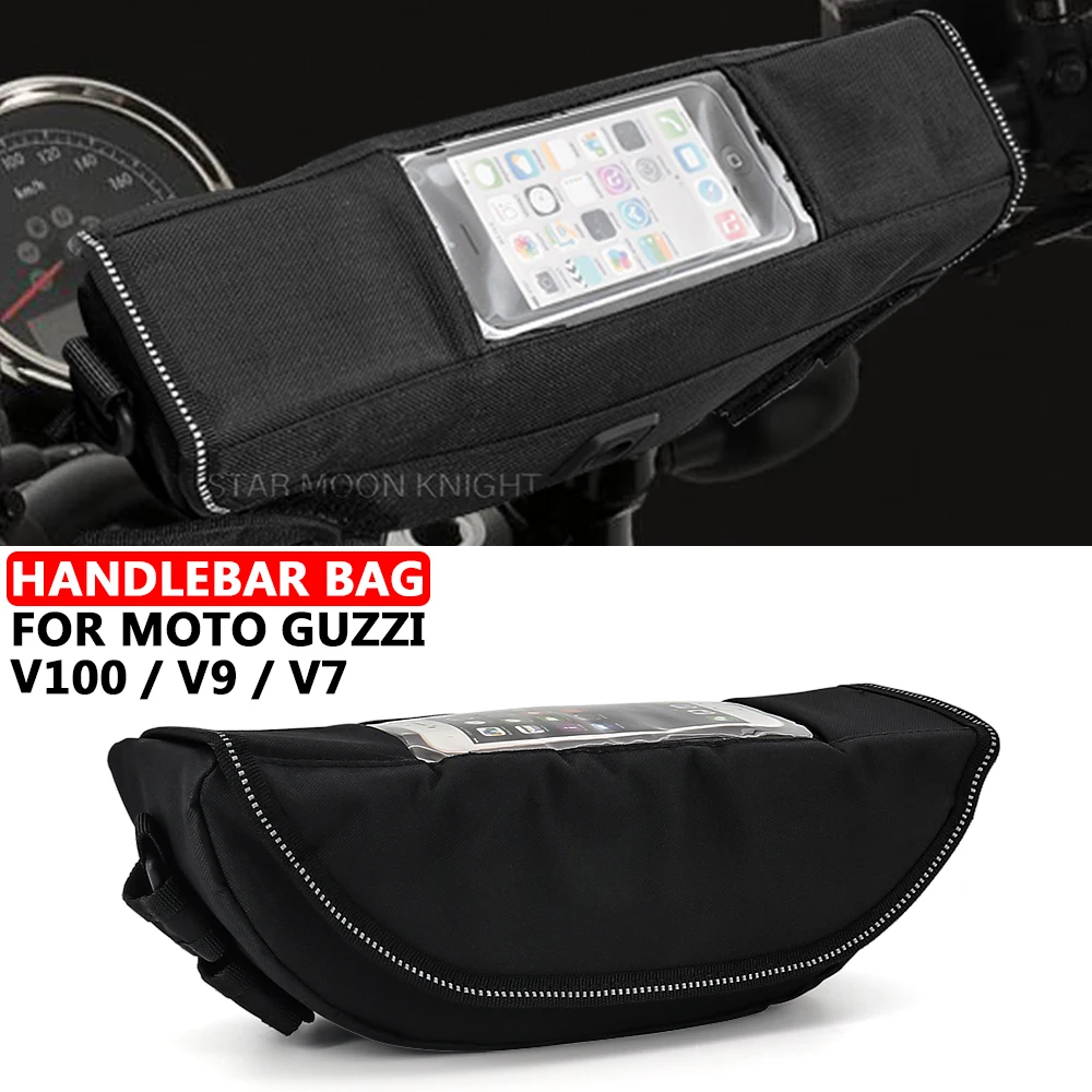 

Motorcycle Accessories Waterproof Bag Storage Handlebar bag Travel Tool bag For Moto Guzzi V100 Mandello V9 Roamer V7 III Stone