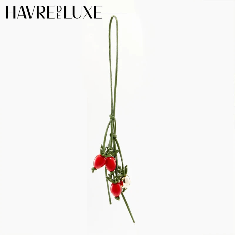 Cowhide tomato string bag charm exquisite pendant woman all-match cute backpack pendant bag accessories