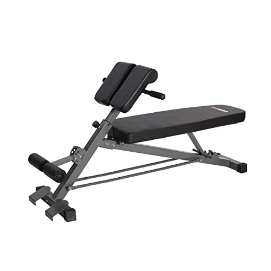 

Multi Functional Weight Training Exercise Incline Decline and Flat Bench with Padded Seat and Foam Rollers for Full Body Workou