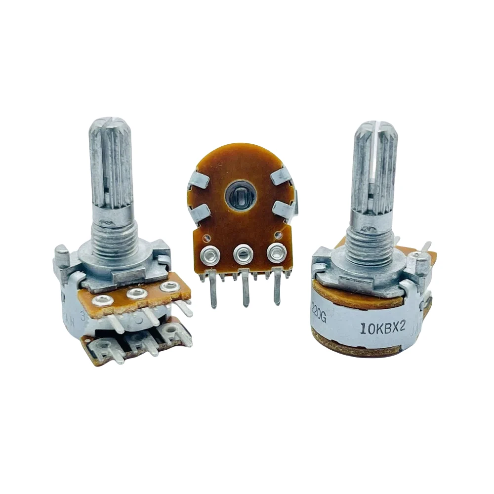 3pcs ALPS RK16312A0C5D Dual Channel Volume Potentiometer 20mm Shaft A10K A20K A50K A100K B10K B20K for Edifier Amplifier Repair