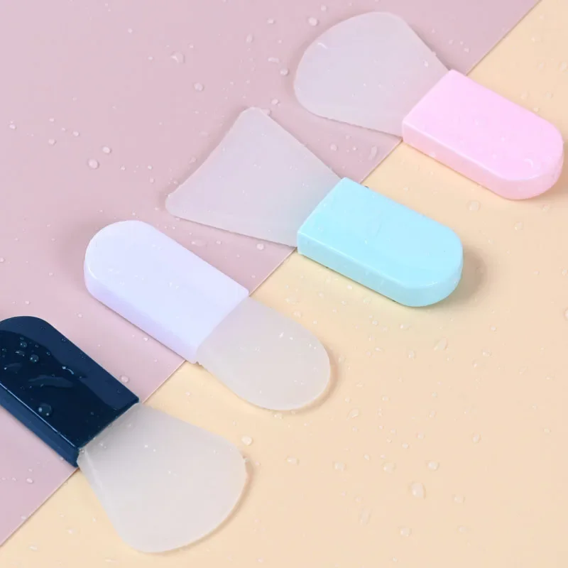 3 pçs máscara aplicador escova de silicone macio, mini maquiagem conjunto de beleza facial, escovas de limpeza viagem portátil ferramentas de cuidados com a pele
