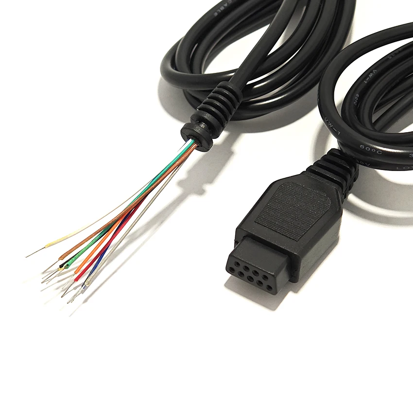 

1.5M MD2 Control Cable for Gamepad Controller Extend Cord Game Console Wire 9-core to MD2 Connector Handle Wire Black