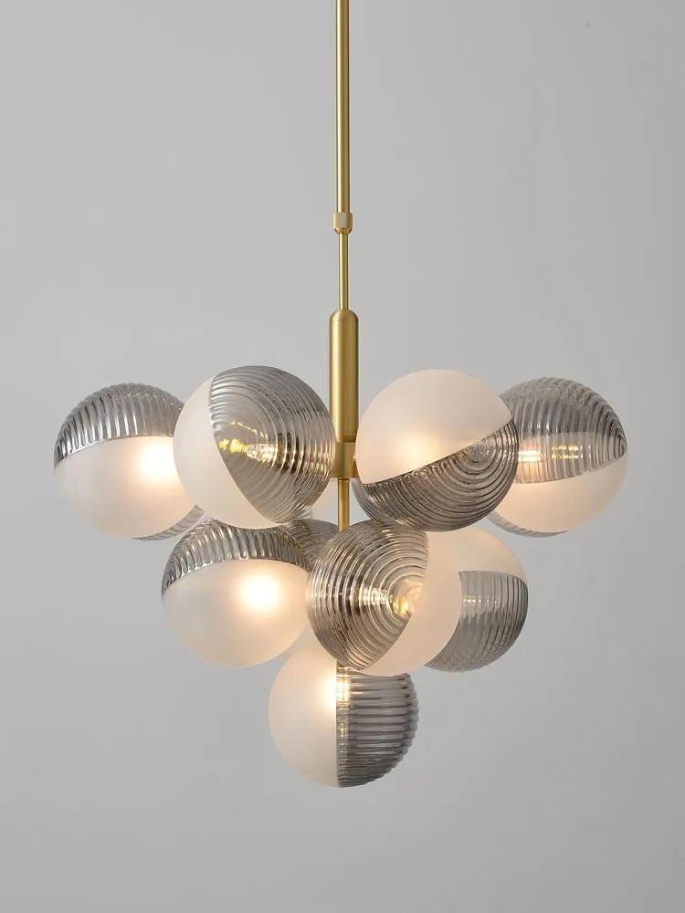 

Light luxury all copper, French creative cream, stair light