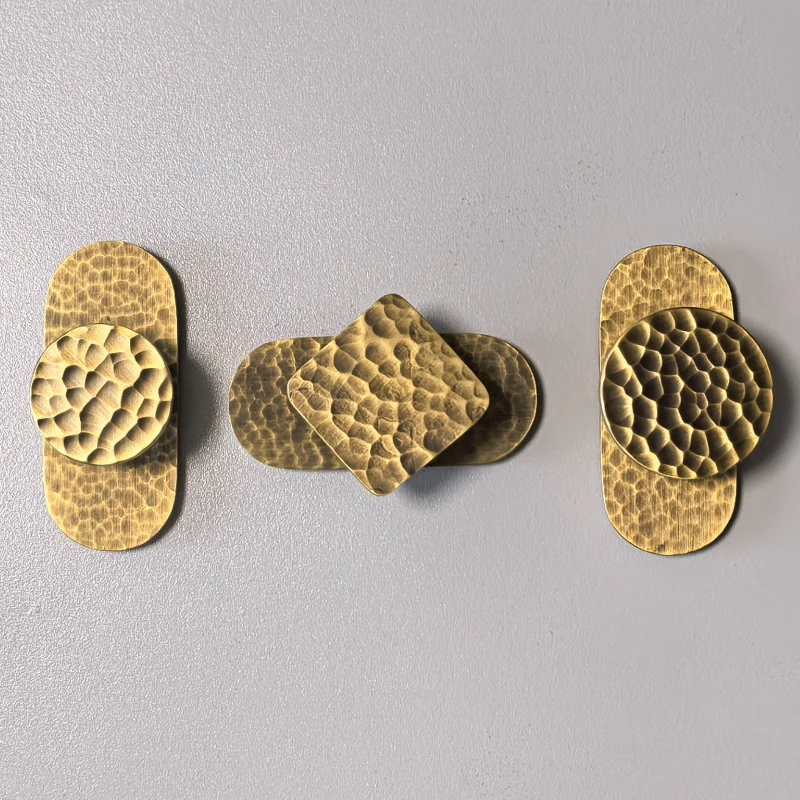 Furniture And Kitchen Hardware Fitting - American Brass Hand-Hammered Knobs and Handles
