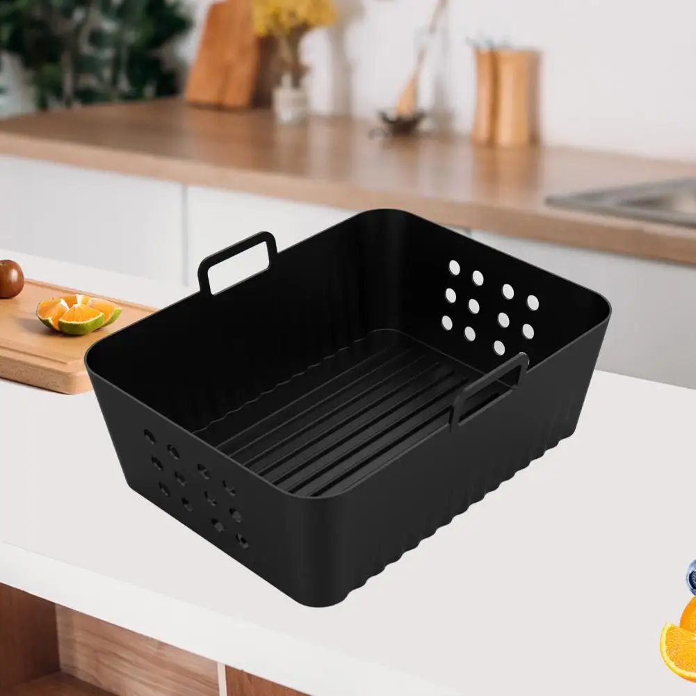 Air Fryer Silicone Mat Reusable Silicone Air Fryer Liners for Ninjia Air Fryer Accessories Heat Resistant Double Hole Grill Pan