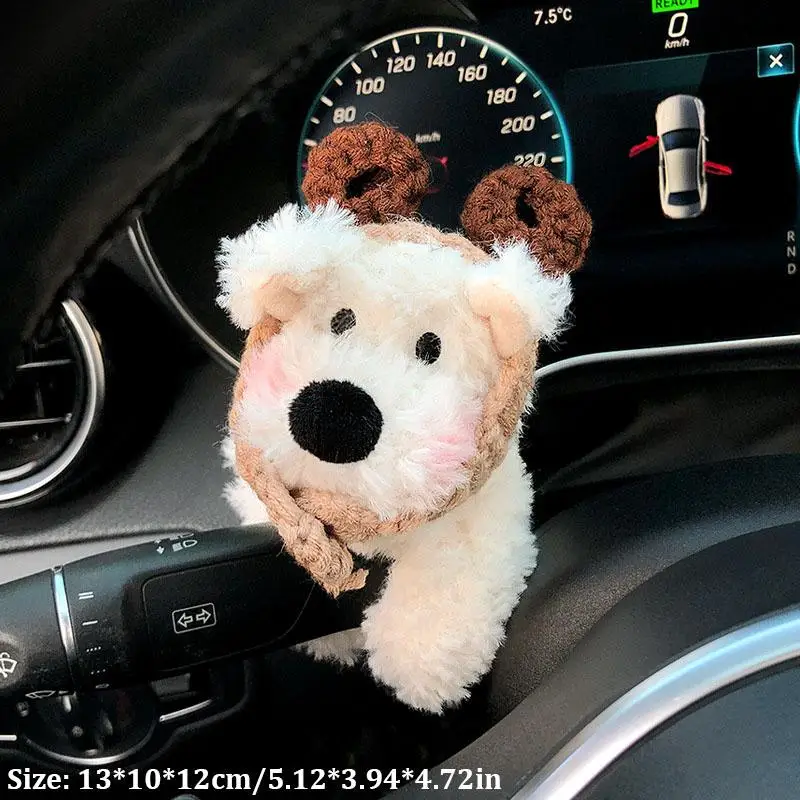 Car Accessory Used For Car Gear Shift Decoration Cute Turn Signal West Highland Dog Wiper Dolls Rearview Mirror Ornament Gift