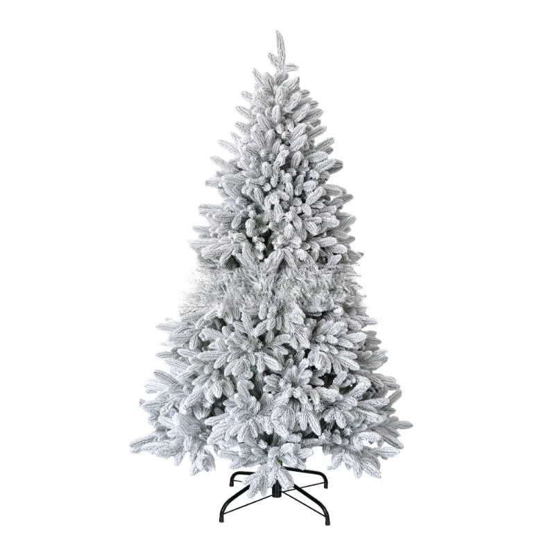 

High-end encrypted Christmas tree snow tree white flocking pure pe leaf falling snow simulation tree floor ornament