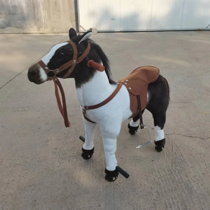 Spring Rocking Horse Bouncy Ride On Toy Large Kids Rocking Horse For Children With Wheels Sound Effect 3