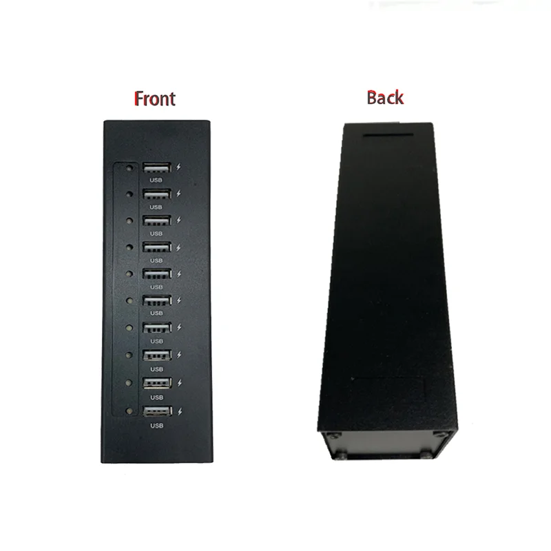 

10USB port Smart turn light USB2.0 Hub rectangular portable pocket Hub expansion branch line does not take up space Remarks plug