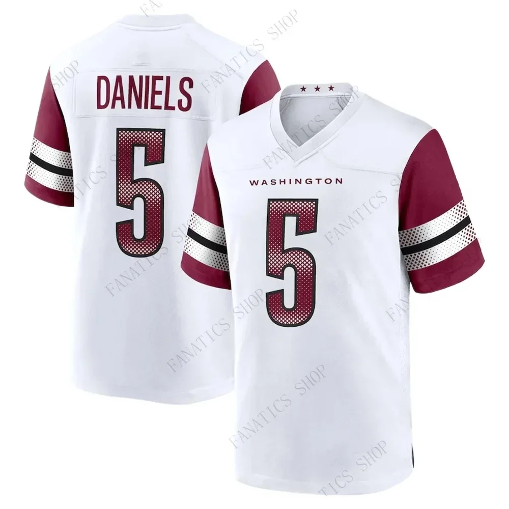 New Fashion 2024 Newest Summer Jayden Daniels Commanders Player Game Rugby Jersey #5 Training Jersey Rugby Uniform for Adult&Kid