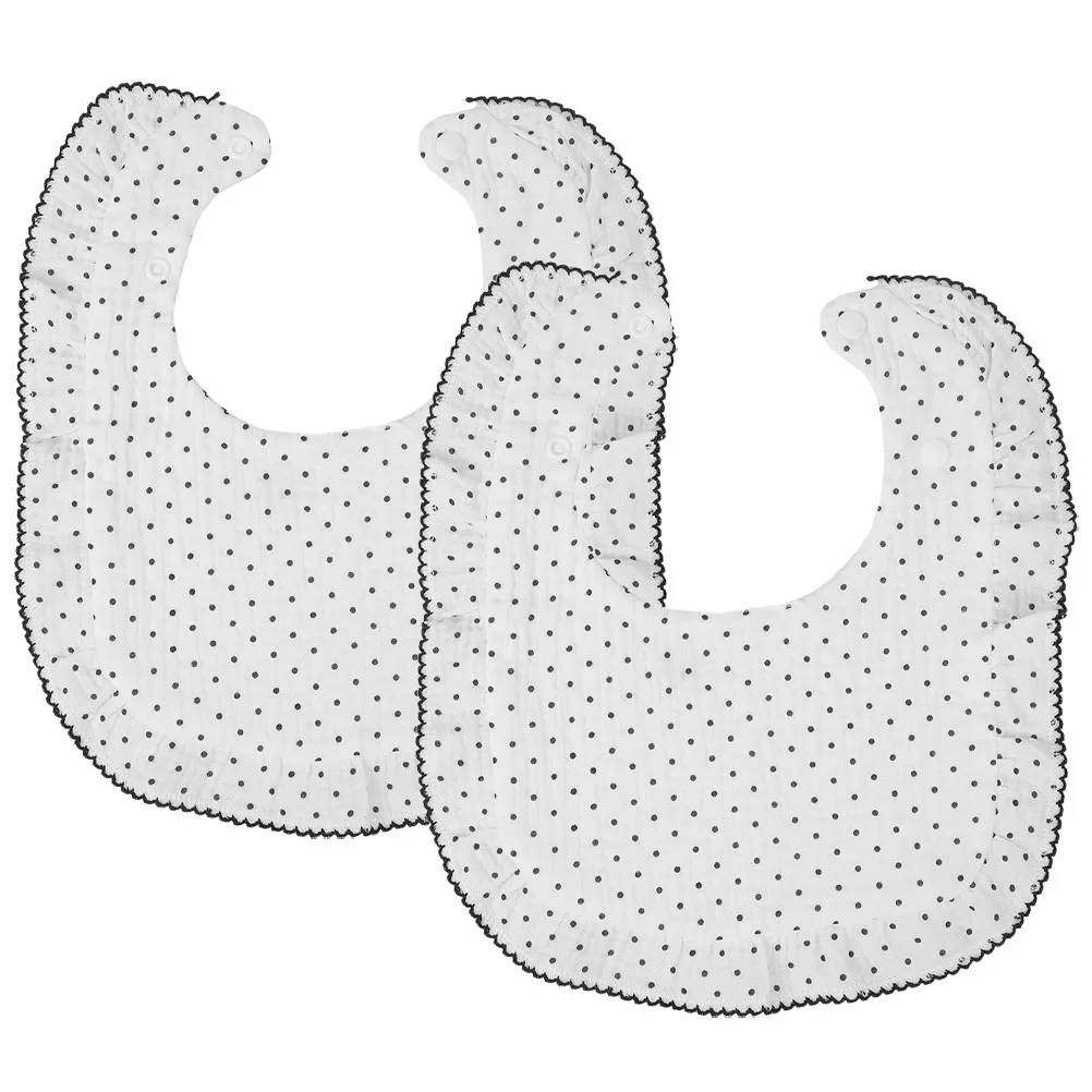

2Pcs Baby Bibs U-Shaped Cotton Adjustable Newborn Saliva Bibs Soft Drooling Feeding Burp Cloths for Infant Toddler Boys Girls