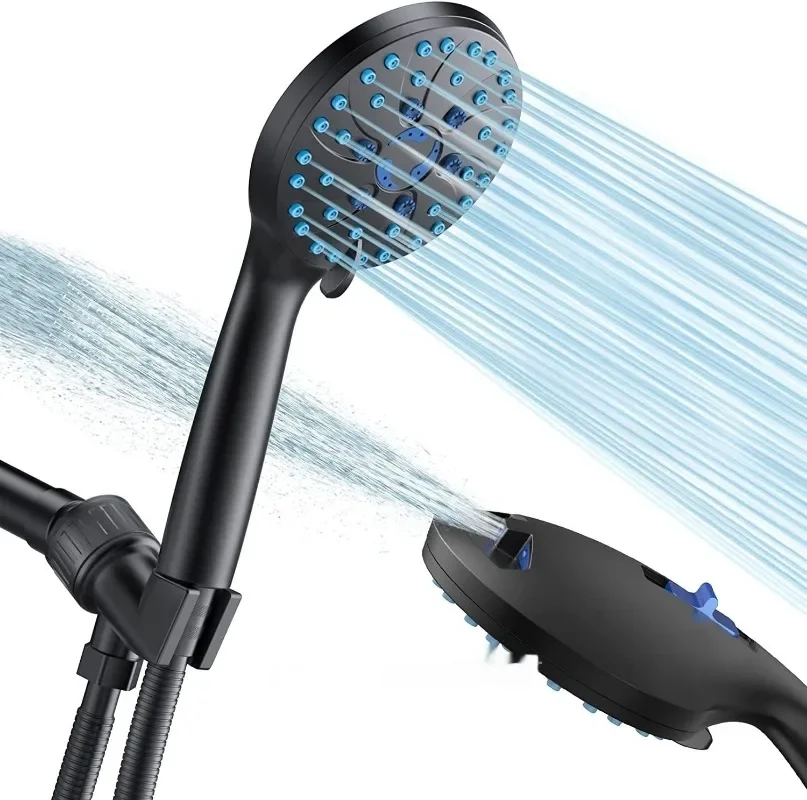 

Supercharge Shower Head Handheld With 2 Gear Spray Gun 5 Gear Massage Spa High Pressure Shower Rainfall Shower Faucet