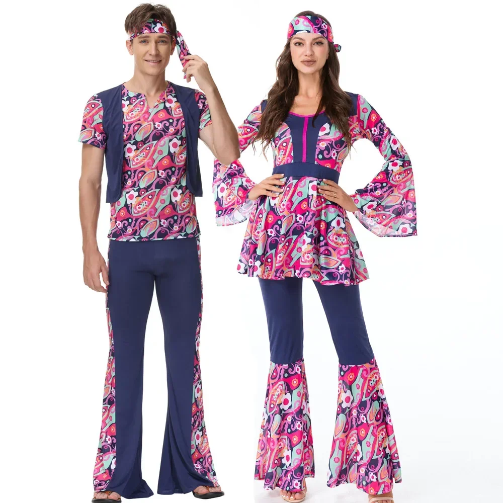 

M-xl Arabic Retro 70's Hippie Disco Costume Cosplay Couples Halloween Costume