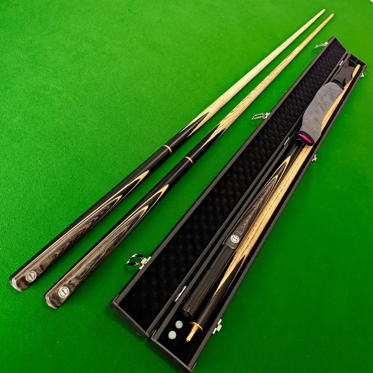 عصا سنوكر احترافية من خشب الرماد مقاس 9.8 مم 3/4 من الشركة المصنعة في الصين مع حافظة