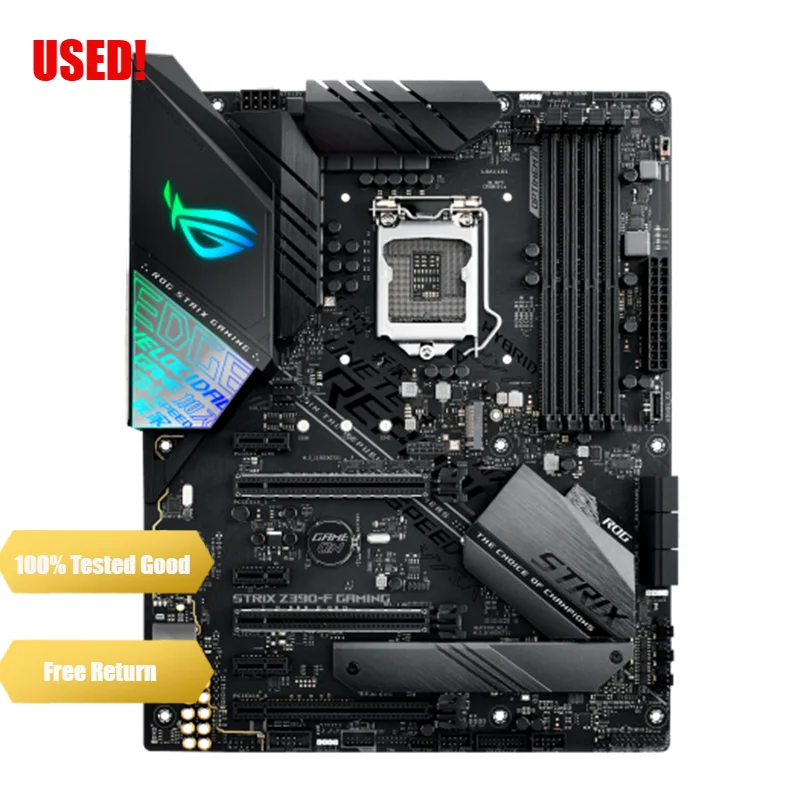 LGA 1151 Asus ROG STRIX Z390-F GAMING Motherboard DDR4 Intel 8th 9th-Gen i9 i7 i5 i3 128GB RGB CrossFireX Z390