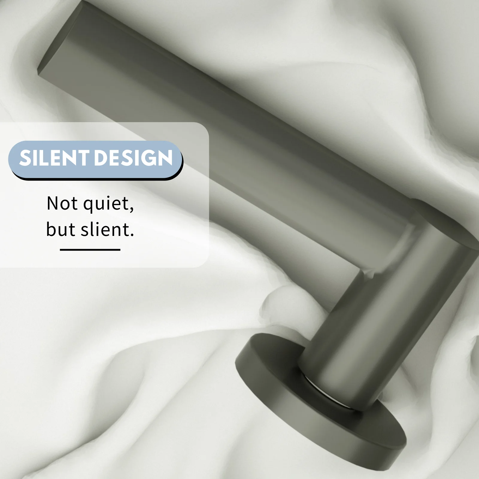 VERQNI MANIGLIE & ACCESSORI HRAG-238 Moderne Runde Matte Dark Grau Hebel Türgriff Lock Set Innen Wichtigsten Tür