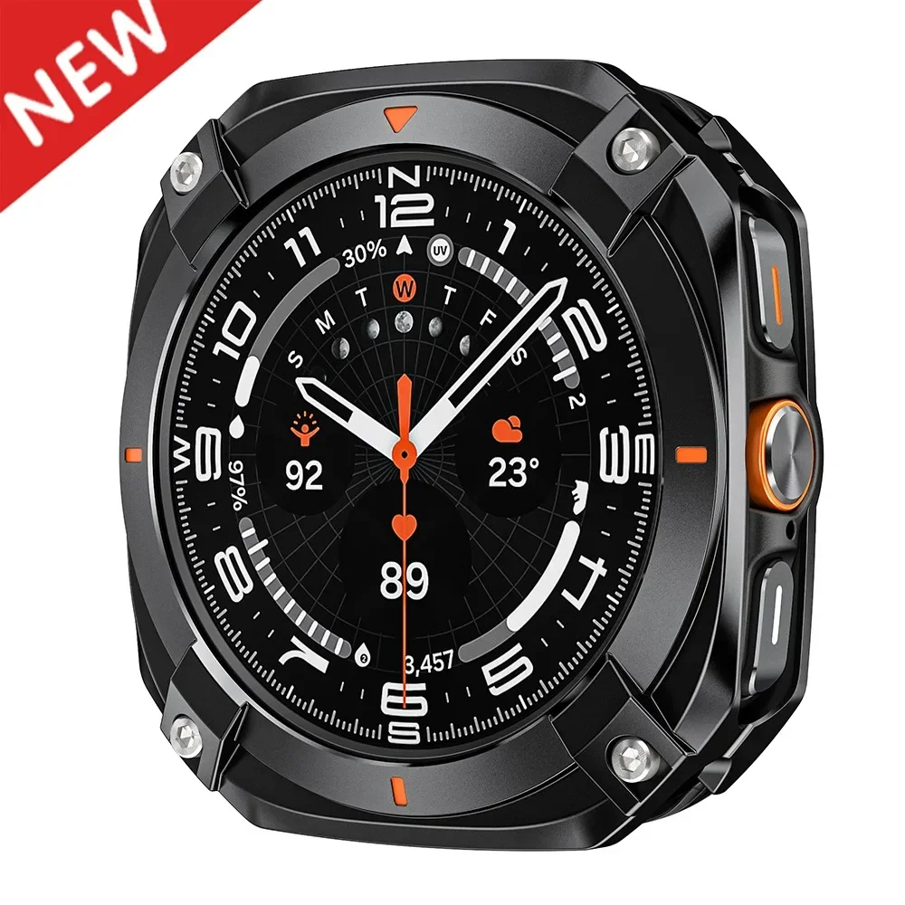 Pop Luxury Aluminium Case For Samsung Galaxy Ultra Watch Ultra 47mm Metal Cover Screen Protector For Samsung Galaxy 7 Ultra 47mm