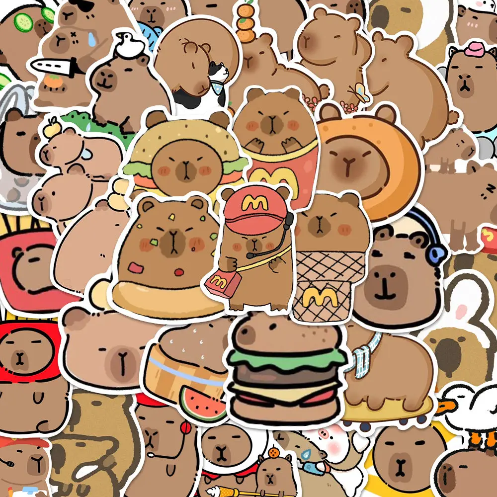 Guinea Pig Stickers Kawaii Cartoon Funny Kids Anime Cute Pet Animal DIY Sketch Gift for Phone Laptop Scrapbooking Waterproof