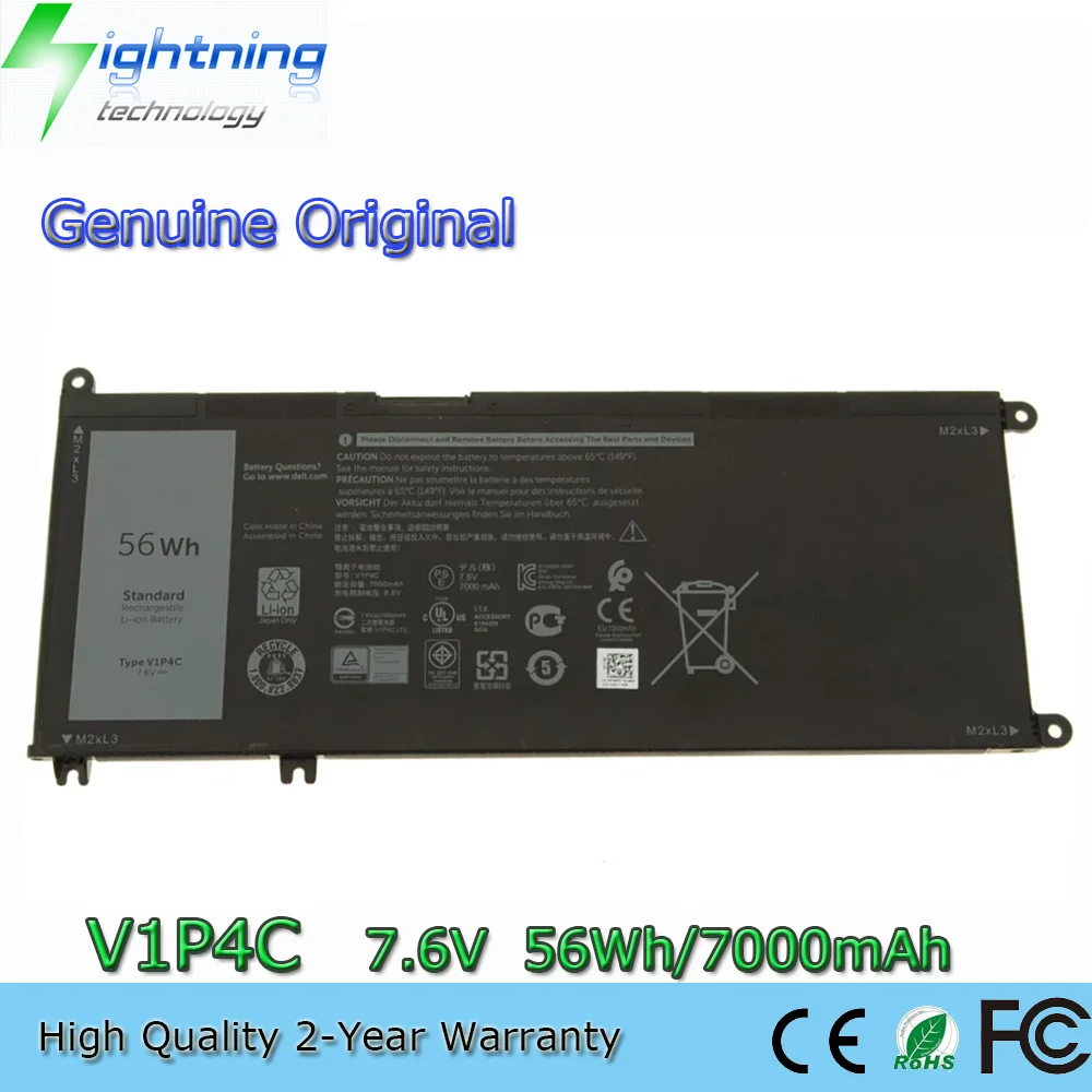 

New V1P4C 7.6V 56Wh Original Genuine Laptop Battery for Dell Chromebook 13 3380 Inspiron 7486 Series