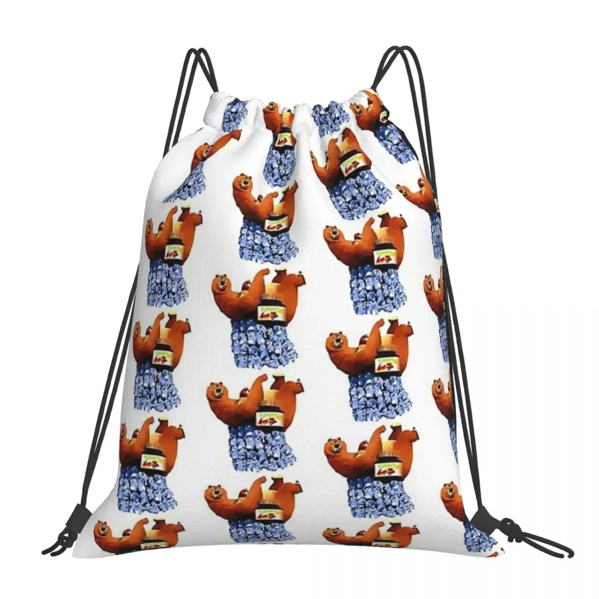 

Grizzy And The Lemmings Backpacks Portable Drawstring Bags Drawstring Bundle Pocket Sports Bag BookBag For Travel Students