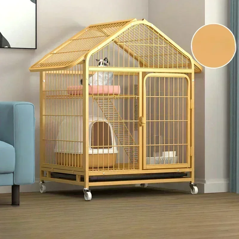 

Cat Cage with Super Large Free Space Cat Cages Villa on The Third Floor with Separate Toilets Dog Cage Home Use Pet Nest House