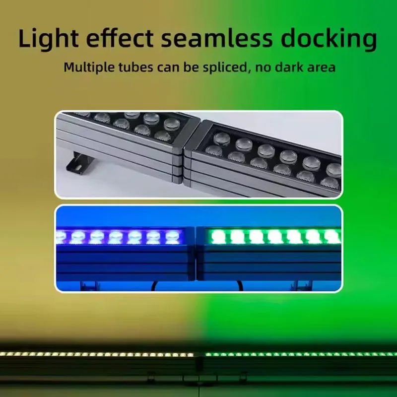 في الهواء الطلق وحدة إضاءة LED جداريّة غسالة IP65 مقاوم للماء 18 واط 36 واط 72 واط RGB LED الخطي غسالة ضوء للمبنى المعماري واجهة الإضاءة