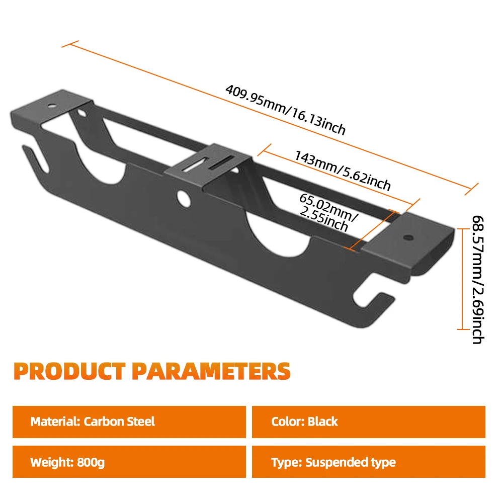 Angle Grinder Holder Durable Metal Tool Rack with Cord Hanger Wall Mount Bracket for Polishers Cutters Workshop Garage Organizer