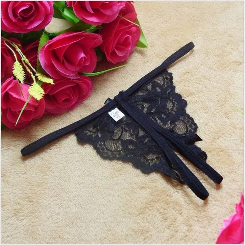 

Sexy Lingerie Women's Underwear No Take Off Sexy Lace Lace Lace Transparent Opening Tempting and Hot Three-point T-pants