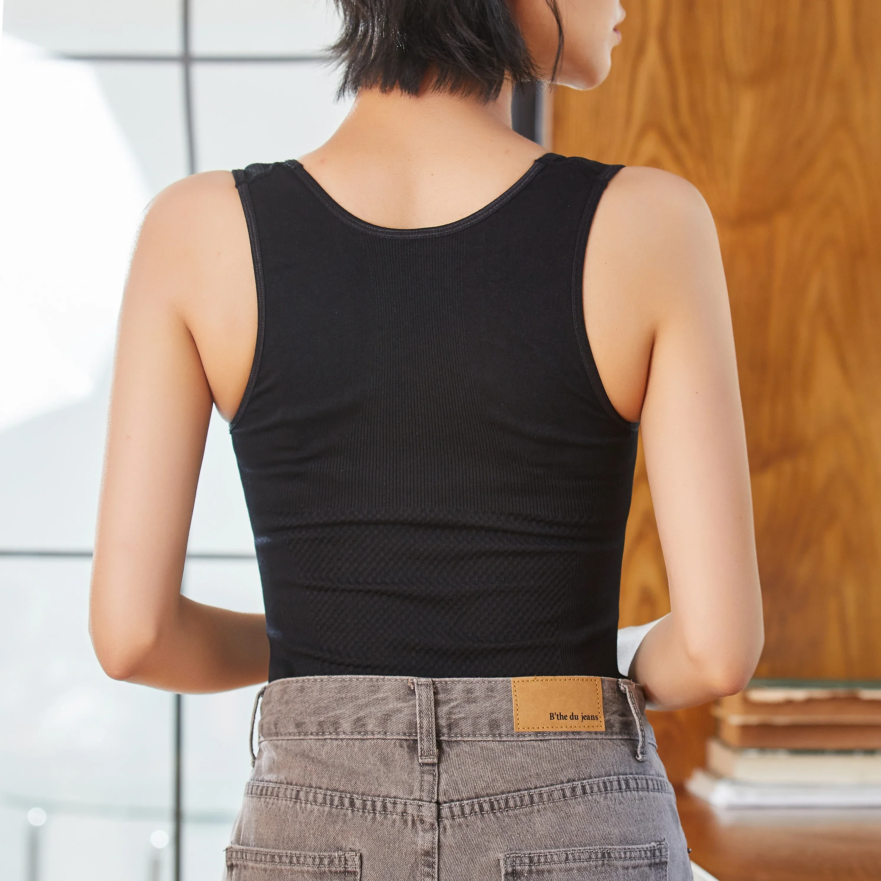 Бесшовный удобный жилет, корректирующее белье для похудения живота, формирователь тела, корсет, нижнее белье, женский топ на бретелях, компрессионный жилет для контроля живота