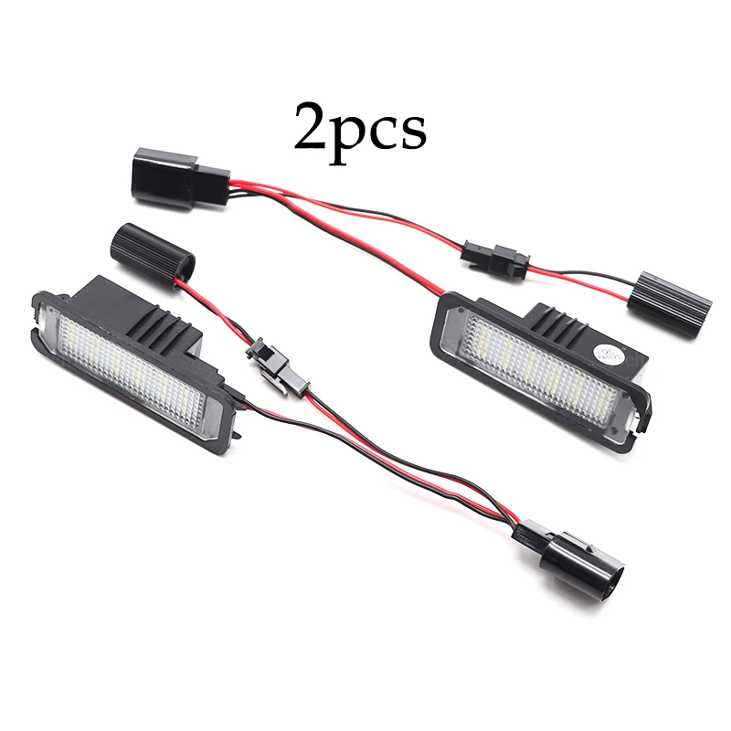 2x Number License Plate Light Lamp No Error LED 12V 6500k for VW Passat B6 CC Eos Golf 4 5 6 7 MK7 Polo Superb Seat Leon Altea