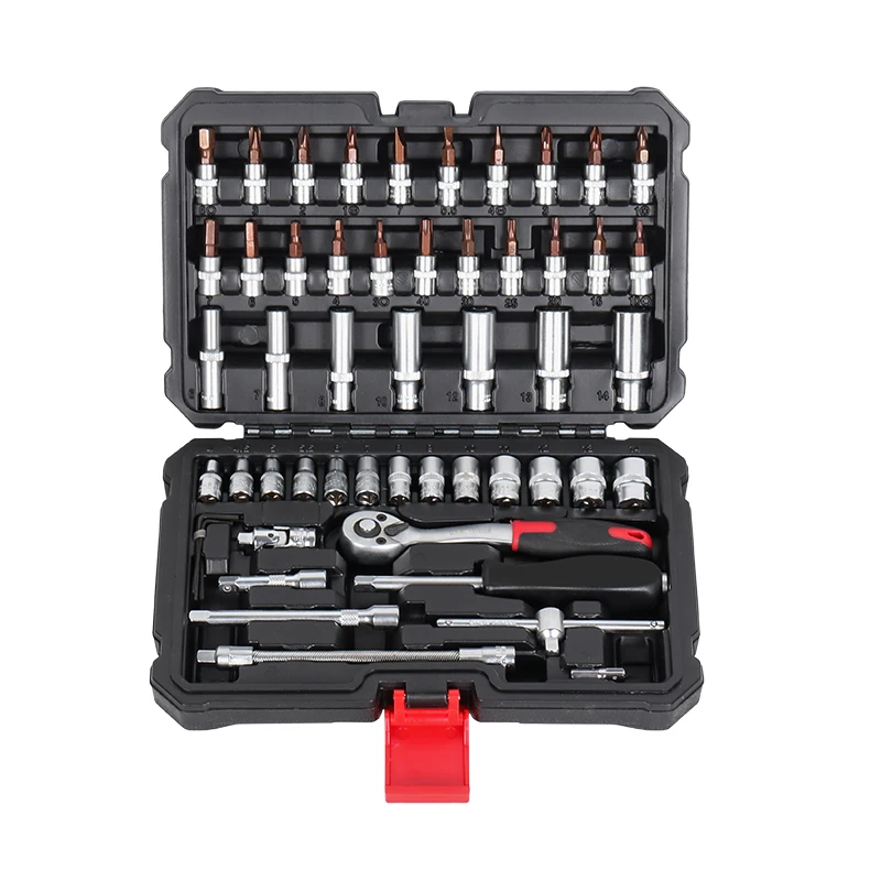 53PCS 1/4' Ratchet Socket Wrench Tools Set  For Auto repairing