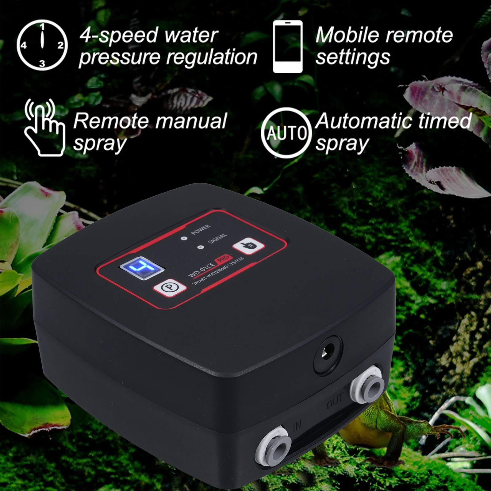 Smart Watering System App Control Rainforest Spray System Humidification System for Climbing Pet Turtle Box Water Tank