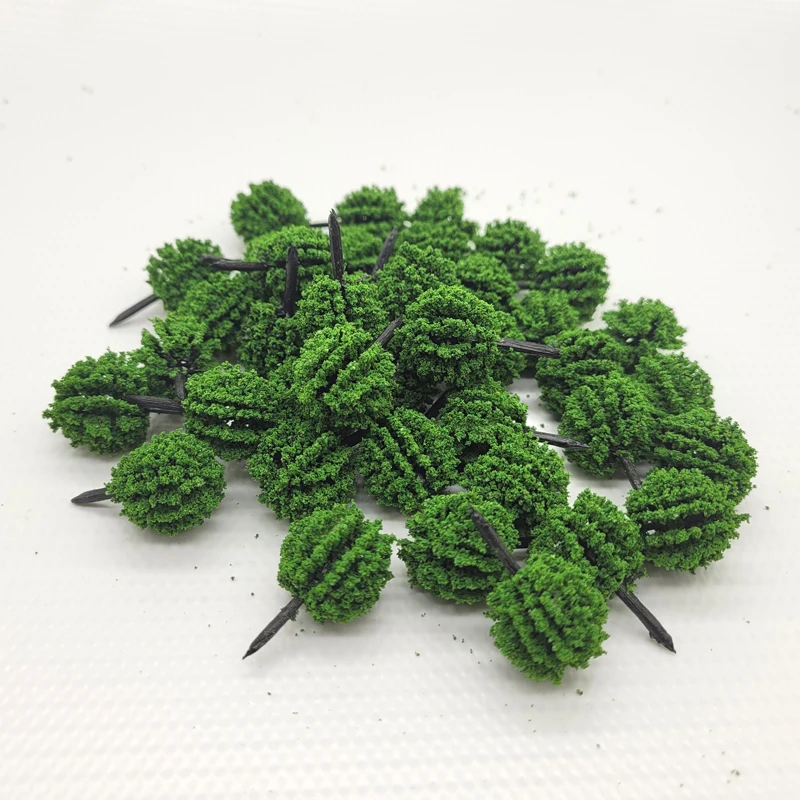 40pcs Model Tree Ball Tree Low Shrub Trees for Multi-scale Sand Table Material Wilderness/urban Green Landscape Decor Diorama