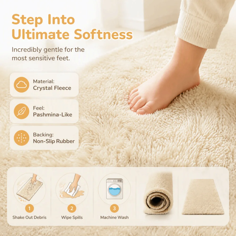 Soft 2D Cat Area Rug Pashmina Non-Slip Home Decor Carpet Easy to Clean Anti-fouling Cartoon Carpet Bedrooms